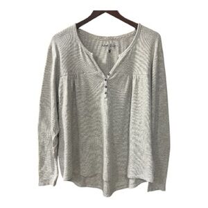 North River Outfitters long Sleeve Thermal Material Gray Blouse Size XL Women